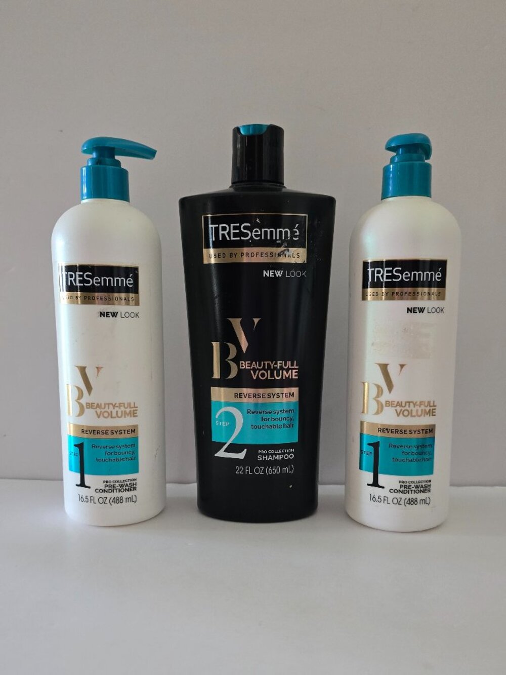 Tresemme Beautiful Volume Reverse System Steps 1 & 2 Shampoo & Conditioner